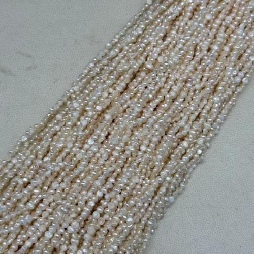 Perles nacres baroques de culture d'eau douce , perle d'eau douce cultivée, Irrégulière, Placage, DIY, blanc Vendu par brin[