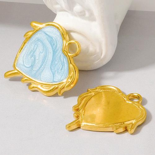 エナメル質のステンレス　ペンダント, 304ステンレススチール, ハート形, メッキ, DIY, 無色, 10パソコン/バッグ, 売り手 バッグ