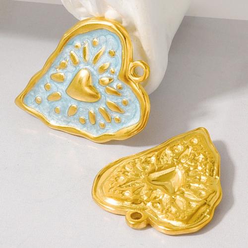 エナメル質のステンレス　ペンダント, 304ステンレススチール, ハート形, メッキ, DIY, 無色, 10パソコン/バッグ, 売り手 バッグ