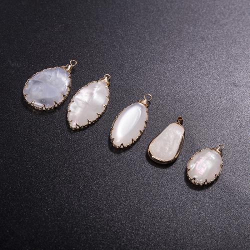 Resin Brass Pendants, with Brass, Teardrop, plated, DIY 