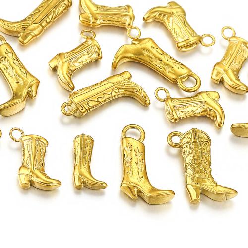 Acier inoxydable Pendentif Chaussures, Acier inoxydable 304, Placage, DIY, plus de couleurs à choisir Vendu par sac