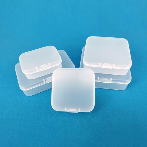 Polypropylene(PP) Storage Box, Square, dustproof & frosted, white 