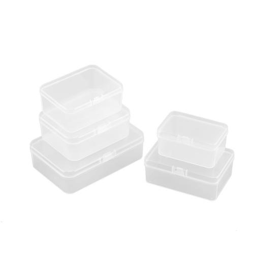 Polypropylene(PP) Storage Box, Rectangle, dustproof & translucent, white 