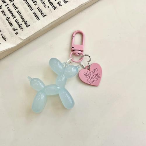 Plástico cierre de llave, Perro, Lindo & para mujer, más colores para la opción, key clasp length 50-80mm, Vendido por UD