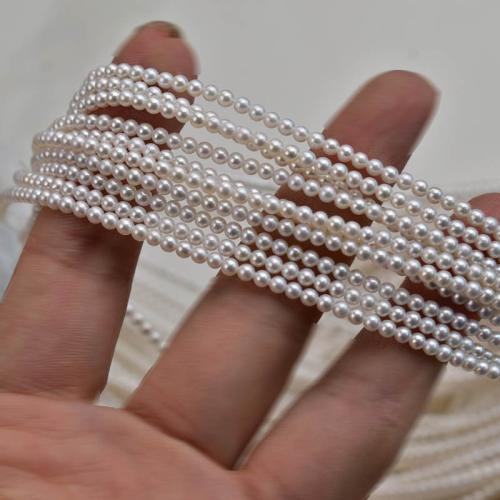 Perles de nacre rondes de culture d'eau douce, perle d'eau douce cultivée, Placage, DIY, blanc Vendu par brin