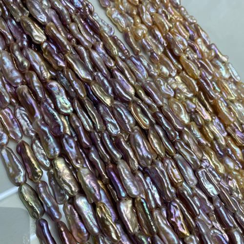 Biwa Cultured Freshwater Pearl Beads, plated, DIY 