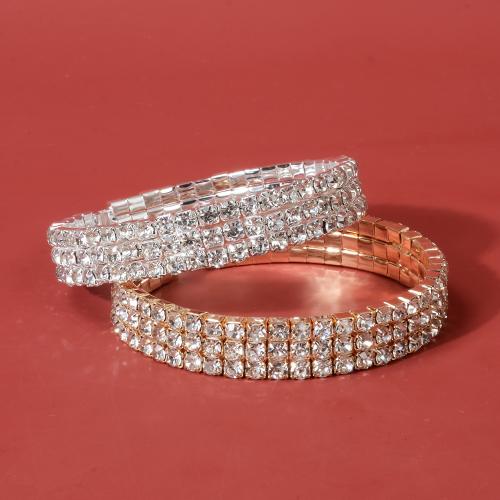 laiton bracelet manchette, Placage, bijoux de mode & pour femme & avec strass, plus de couleurs à choisir, Vendu par PC