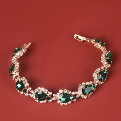 laiton bracelet, avec cristal, longueur différente pour le choix & pour femme & avec strass, plus de couleurs à choisir, Vendu par PC