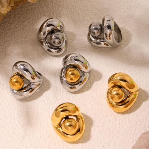 Bague en acier inoxydable, Acier inoxydable 304, Placage, normes différentes pour le choix & pour femme & creux, plus de couleurs à choisir, Vendu par PC