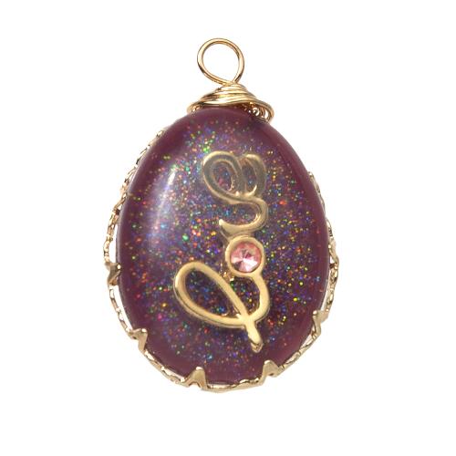 Resin Pendant, with Brass, plated, DIY & with rhinestone, mixed colors 
