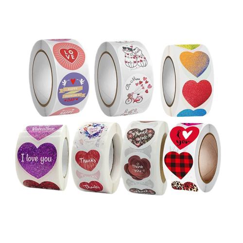 接着剤+ステッカー ステッカー紙, とともに 銅印刷用紙, ラウンド形, 印刷, さまざまなパターンの選択, 25mm, 売り手 スプール[