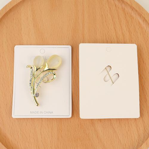 Zinklegierung Brosche, mit Glas, goldfarben plattiert, verschiedene Stile für Wahl & für Frau & mit Strass, 60mm, verkauft von PC