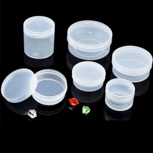 Polypropylene(PP) Storage Box, Round & translucent, white 