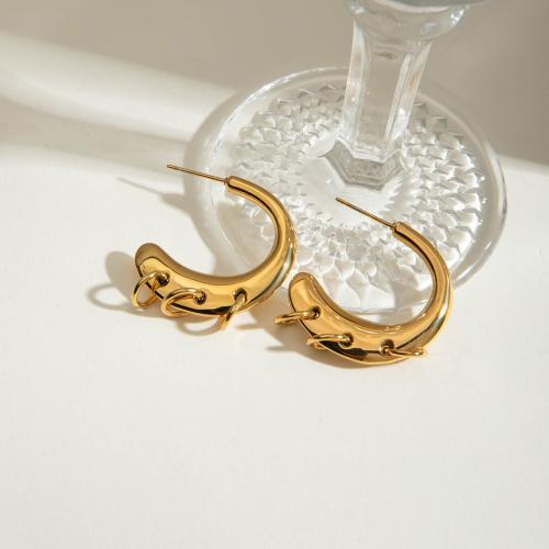 Boucle d'oreille goutte inox, Acier inoxydable 304, Placage de couleur d'or, bijoux de mode & avec strass, plus de couleurs à choisir, Vendu par paire