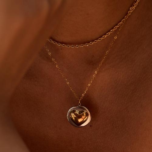 ステンレス鋼のジュエリーネックレス, 304ステンレススチール, とともに チタン鋼, ゴールドメッキ, ファッションジュエリー, 無色, 売り手 パソコン