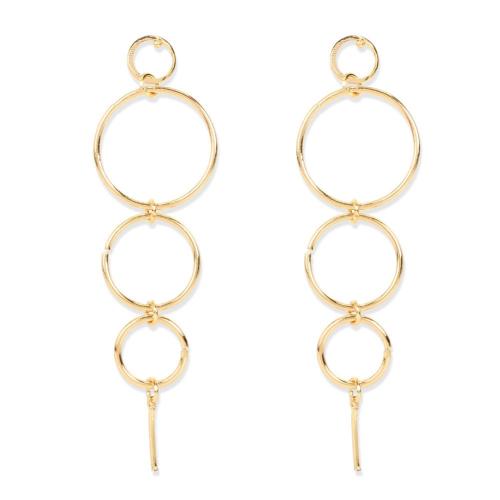 Boucle d'oreille goutte Zinc Alloy, alliage de zinc, Placage de couleur d'or, bijoux de mode & pour femme, Vendu par paire