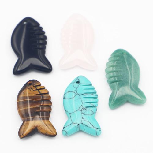 Pendentif bijoux de pierre gemme, poisson, DIY, plus de couleurs à choisir Vendu par PC[