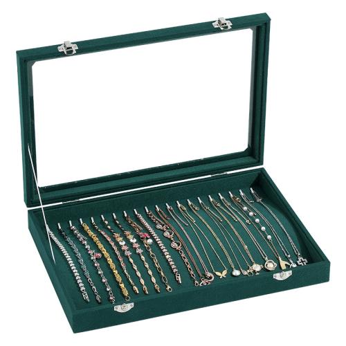 daimcuir suédé Multifonctionnel Boîte à bijoux, styles différents pour le choix, vert Vendu par PC