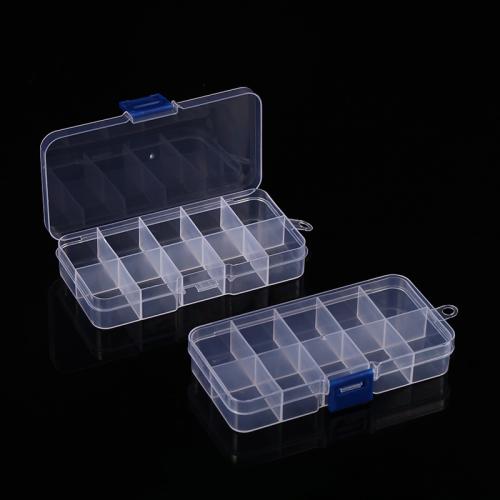 Polypropylene(PP) Storage Box, dustproof & transparent & 10 cells 