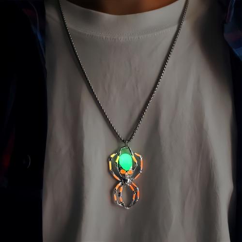 304ステンレススチール ネックレス, とともに 亜鉛合金, クモ, ゴールドメッキ, ファッションジュエリー & ルミナス, 無色, 売り手 パソコン