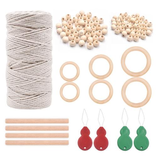 Wood Jewelry Tube Cover, with Cotton Cord, polished, DIY 