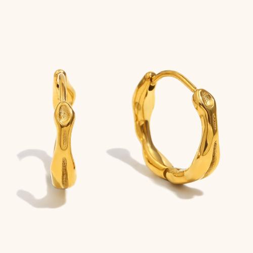 Stainless Steel Leverback Earring, 304 Stainless Steel, 18K gold plated, fashion jewelry & for woman 