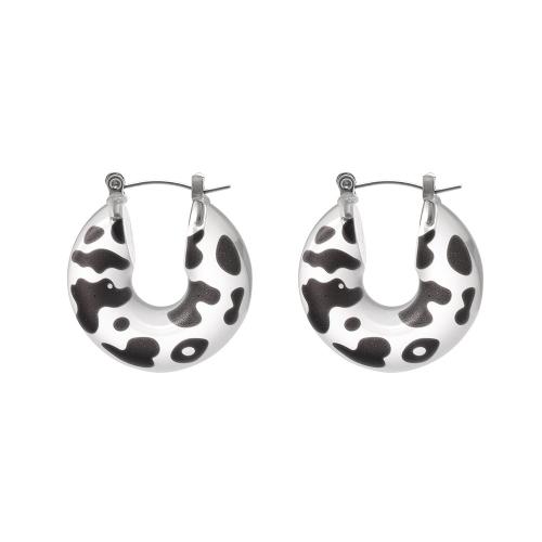 Stainless Steel Leverback Earring, 304 Stainless Steel, with Resin, plated, fashion jewelry & for woman, original color 