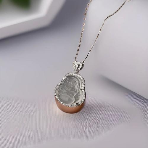 Titanium Steel Jewelry Necklace, plated, fashion jewelry & for woman, golden Approx 41 cm [