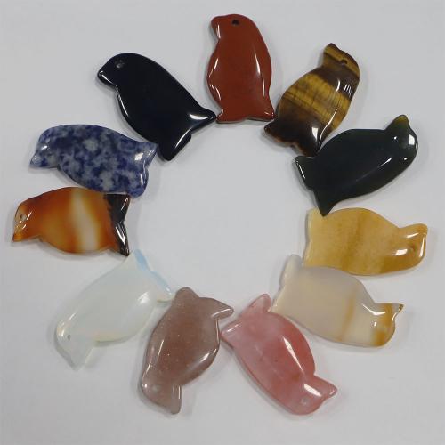 Pendentif bijoux de pierre gemme, pingouin, DIY, plus de couleurs à choisir Vendu par PC