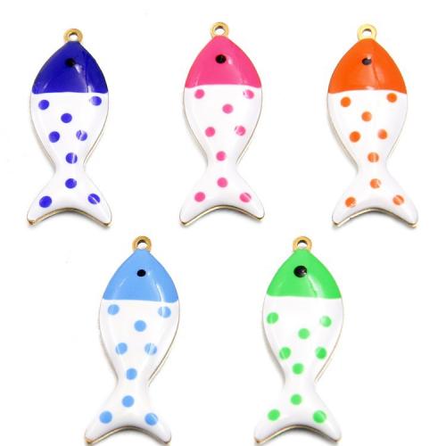 エナメル質のステンレス　ペンダント, 304ステンレススチール, 魚, メッキ, DIY, 無色, 10パソコン/バッグ, 売り手 バッグ