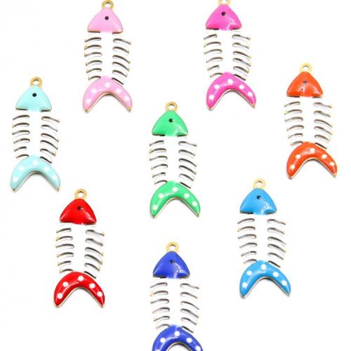 エナメル質のステンレス　ペンダント, 304ステンレススチール, 魚の骨, メッキ, DIY, 無色, 売り手 パソコン