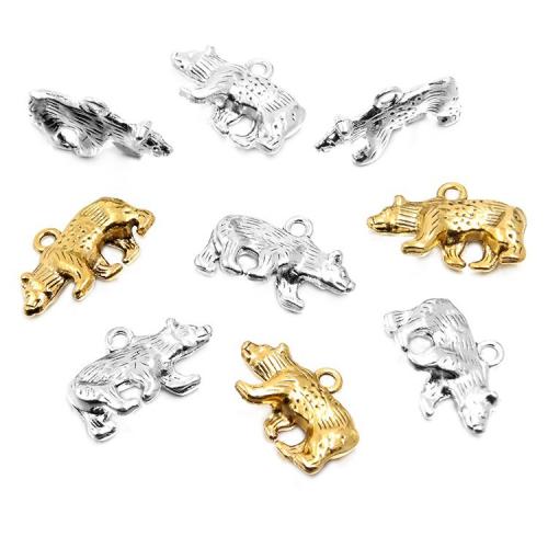 Zinc Alloy Animal Pendants, Bear, plated, DIY 