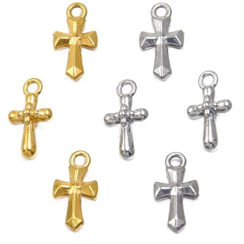 Colgantes de Cruces de acero inoxidable, acero inoxidable 304, chapado, Bricolaje, más colores para la opción, 10Strandsfilamento/Bolsa, Vendido por Bolsa