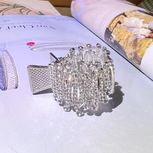 亜鉛合金 バンスクリップ, とともに プラスチック製パール, メッキ, 女性用 & ライン石のある, 無色 売り手 パソコン