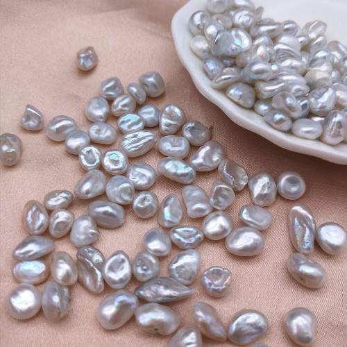 Perles nacres sans trou de culture d'eau douce, perle d'eau douce cultivée, Baroque, DIY & aucun trou, blanc Vendu par PC