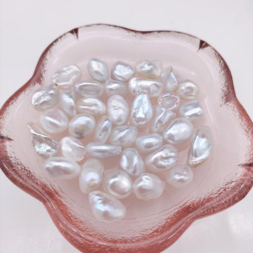 perle d'eau douce cultivée goutte, Baroque, DIY & aucun trou, blanc Vendu par PC
