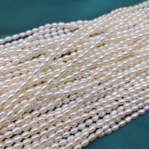 perle d'eau douce cultivée goutte, riz, DIY, blanc Vendu par brin