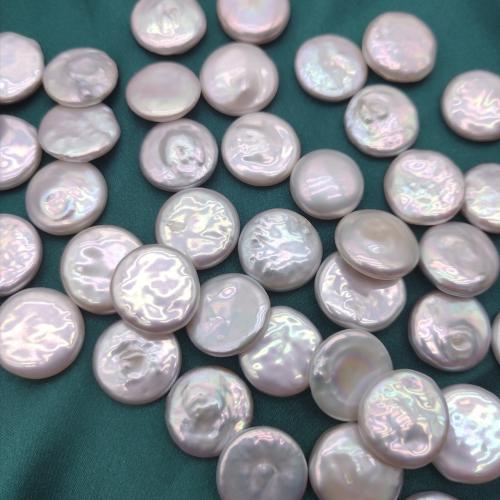 perle d'eau douce cultivée goutte, pièce de monnaie, DIY & aucun trou, blanc Vendu par PC