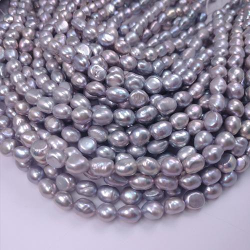 Perles de culture d'eau douce Keishi, perle d'eau douce cultivée, baroque, DIY, gris argenté Vendu par brin