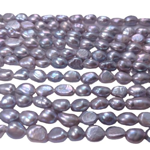 perle d'eau douce cultivée goutte, Irrégulière, DIY, gris argenté Vendu par brin