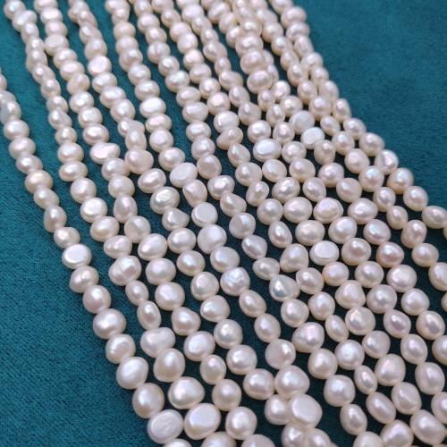 perle d'eau douce cultivée goutte, pomme de terre, DIY, blanc Vendu par brin