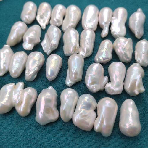 perle d'eau douce cultivée goutte, Baroque, DIY & aucun trou, blanc Vendu par PC