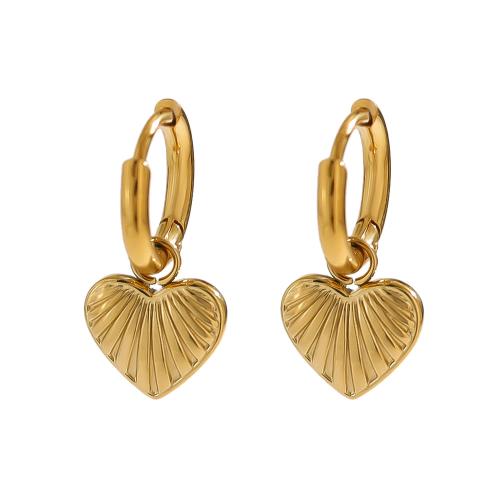 Acier inoxydable 304 Boucle d'oreille goutte, Plaqué or 18K, bijoux de mode & styles différents pour le choix & pour femme, Vendu par paire