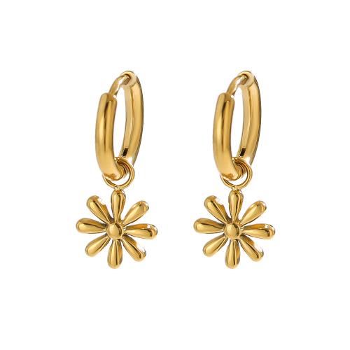 Acier inoxydable 304 Boucle d'oreille goutte, Plaqué or 18K, bijoux de mode & styles différents pour le choix & pour femme, Vendu par paire