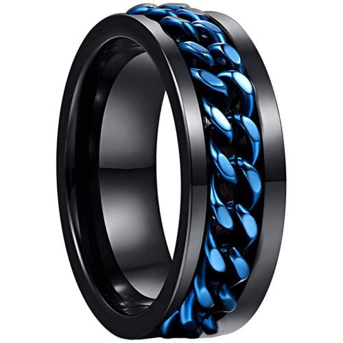 Bague en acier tungsten en vrac, Acier de tungstène, Placage, unisexe & normes différentes pour le choix & deux tons, Vendu par PC
