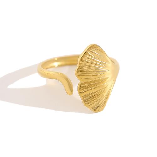 Acier inoxydable 304 Cuff Bague, Plaqué or 18K, bijoux de mode & styles différents pour le choix & pour femme, Vendu par PC