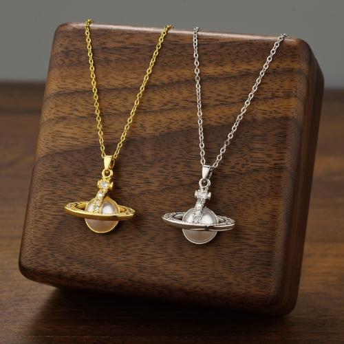 Collier de bijoux de titane, Acier titane, avec Plastique ABS perle, Placage, bijoux de mode & pour femme, plus de couleurs à choisir, Vendu par PC