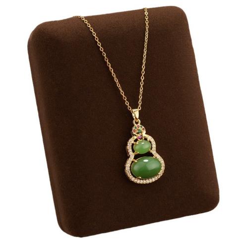 Collier de bijoux de titane, Acier titane, avec Oeil de chat, calebasse, Placage, bijoux de mode & pour femme, plus de couleurs à choisir, Vendu par PC