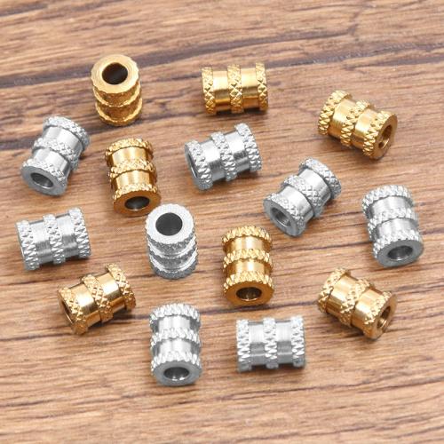 Stainless Steel Tube Beads, 304 Stainless Steel, Rondelle, plated, DIY 