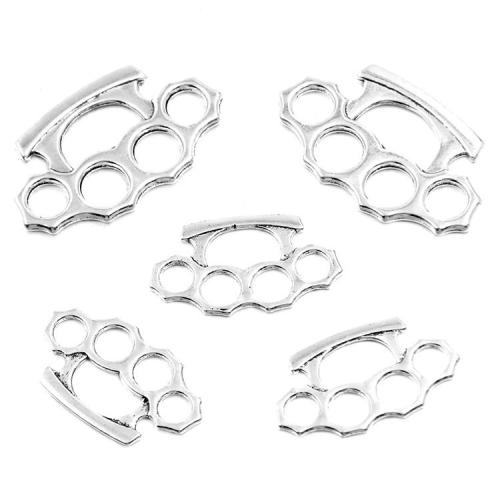 Zinc Alloy Jewelry Pendants, plated, DIY, silver color 